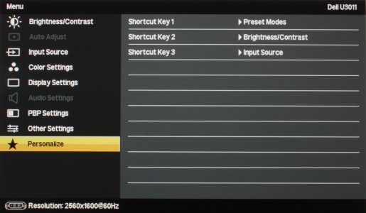 Dell U3011 Monitor Osd7