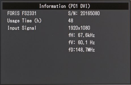Eizo Foris Fs2331 Bk Monitor Osd8