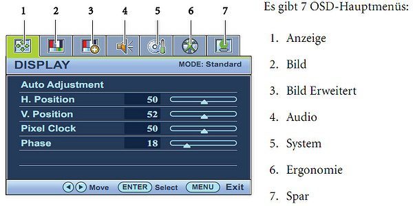 Benq Bl2400pt Monitor Osd Main