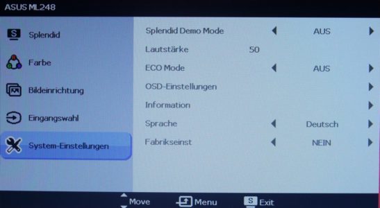 Asus Ml248h Monitor Osd System
