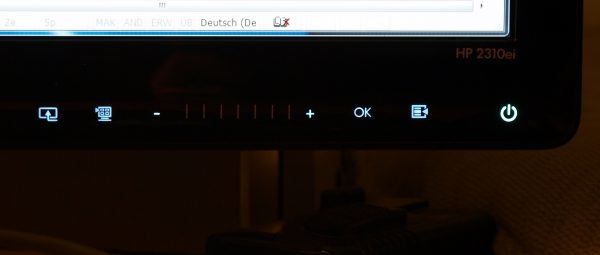 Hp 2310ei Monitor Bedienelement