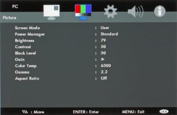 Lacie 324i Blende Colorimeter 131083 Monitor Osd2