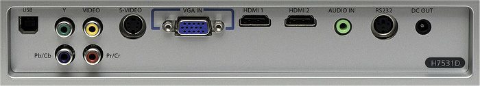 Acer H7531d Beamer Anschluesse