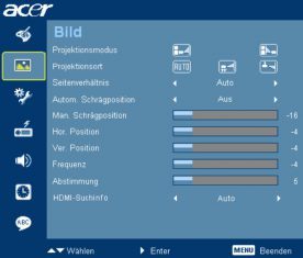 Acer H7531d Beamer Osd 2