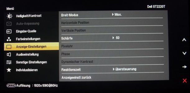 Dell St2220t Monitor Osd Anzeige