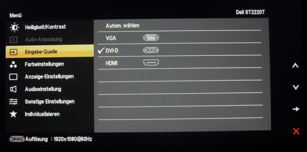 Dell St2220t Monitor Osd Eingabe