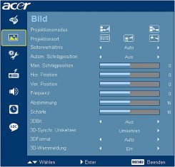 Acer H5360bd Beamer Osd 2