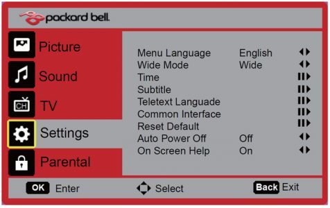 Packard Bell Maestro 240 Tv Monitor Osd Settings