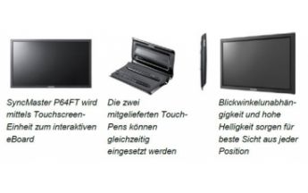Samsung: Das weltweit erste eBoard mit Plasma Pen-Touch Technologie wird eingeschult