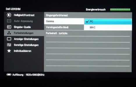 Dell U2312hm Monitor Osd Gamma