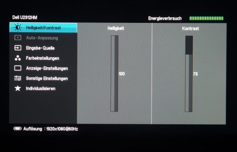 Dell U2312hm Monitor Osd Hauptmenue