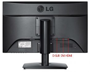 Lg Flatron Ips235p Bn Monitor Hinten