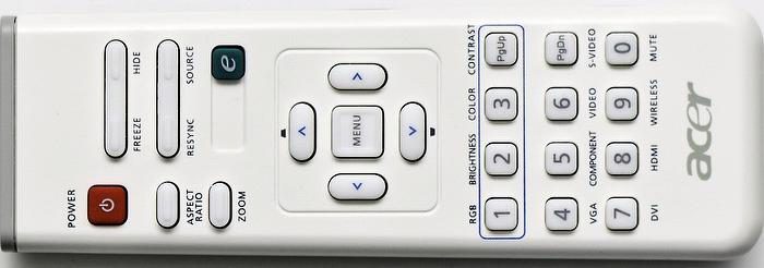 Acer H6500 Beamer Remote