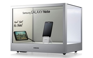 IFA: Samsung startet transparentes Vitrinen-Display