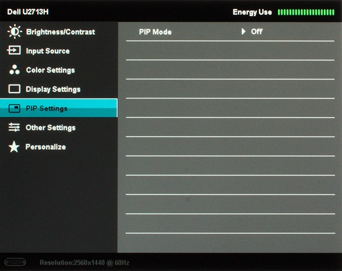 Dell U2713h Monitor Osd6