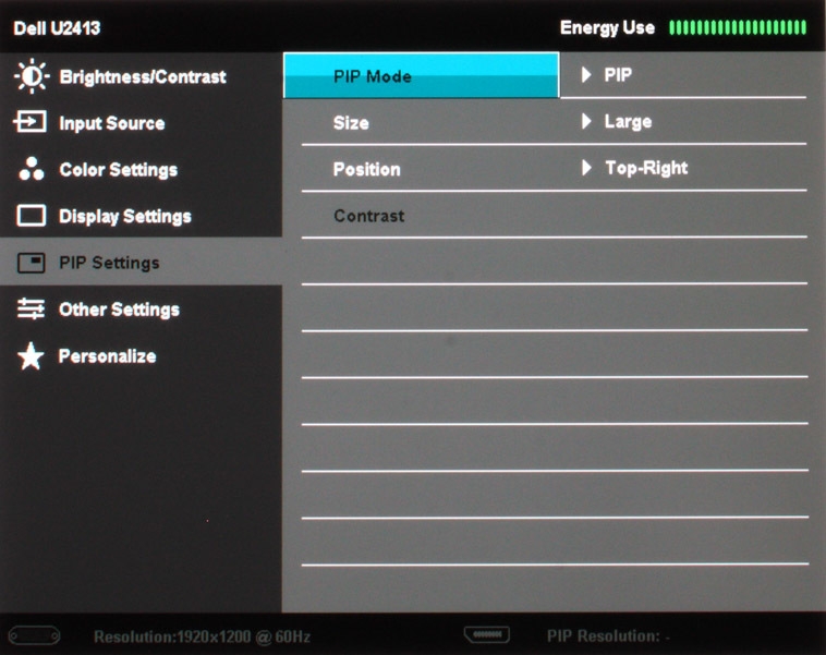 Dell U2413 Monitor Osd5
