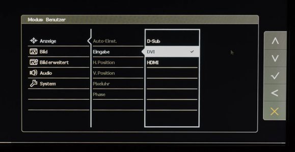 Benq Gw2760hm Monitor Osd Aufgeklappt3