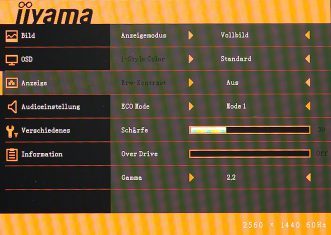 Iiyama Prolite Xb2776qs Monitor Osd 3