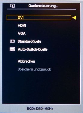 Hp Pavilion 23xi Monitor OSD Quellensteuerung