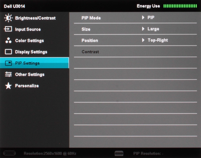 Dell U3014 Monitor Osd5