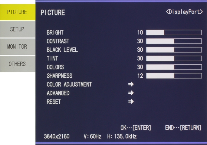 Dell U3014 Monitor Osd1