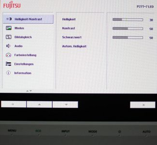 Fujitsu P27t 7 Led Monitor P27T 7 Osd01