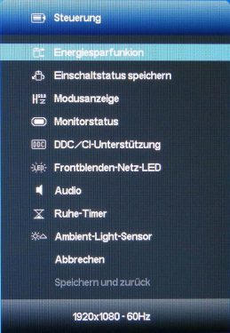 Hp Envy 27 Monitor OSD Steuerung