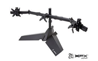 Verbesserte Version des XFX Triple Monitor Stand: Nutzung von bis zu drei Monitoren samt AMD Eyefinity Unterstützung (Video)