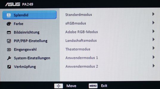 Asus Pa249q Monitor PA249Q Osd