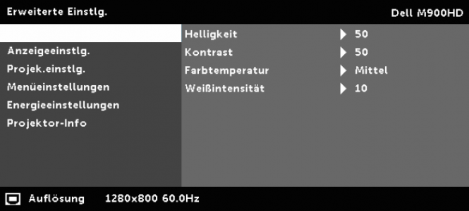 Dell M900hd Beamer Osd 2