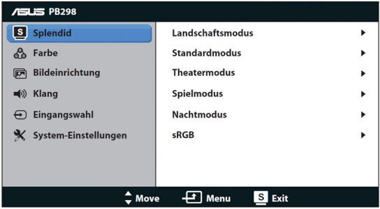 Asus Pb298q Monitor OSD1