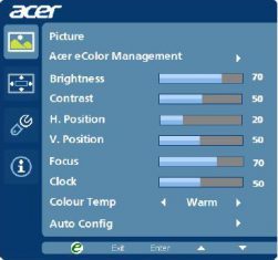Acer H236hlbmjd Monitor Osd 2