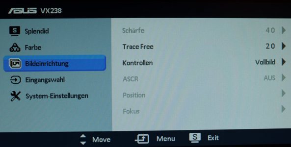 Asus Vx238h W Monitor Osd 3