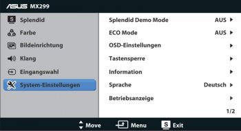 Asus Mx299q Monitor OSD 4