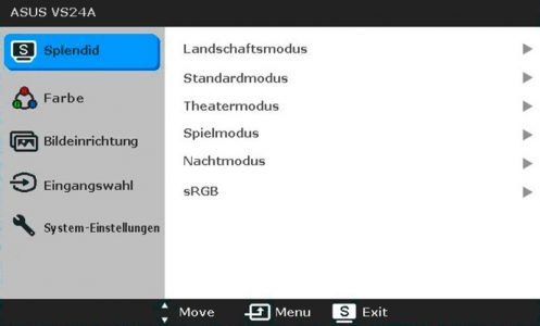Asus Vs24ahl Monitor Osd 1