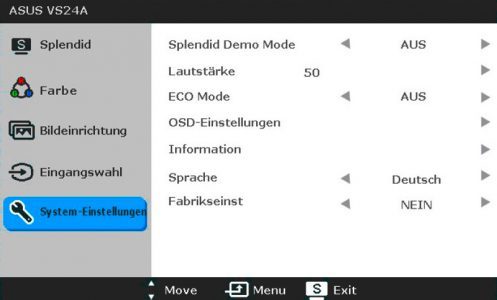 Asus Vs24ahl Monitor Osd 4