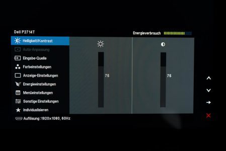 Dell P2714t Monitor Osd Hauptmenu