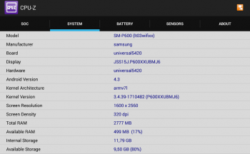 Asus Memo Pad 7 Tablet Cpuz System