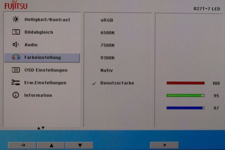 Fujitsu B27t 7 Led Monitor Osd2