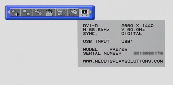 Nec Pa272w Bk Monitor Osd7