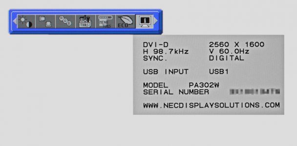 Nec Pa302w Bk Monitor Osd7