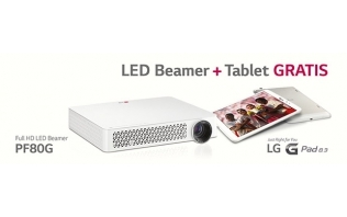 Gewinnen Sie einen Full HD Projektor LG PF80G und ein LG G Pad 8.3