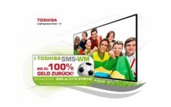 Anpfiff für die „Toshiba SMS-WM“: Rabatte von bis zu 100 Prozent beim Kauf eines neuen TV-Geräts