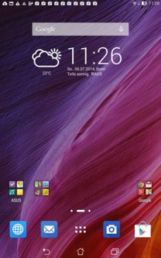Asus Memo Pad 7 Tablet Homescreen