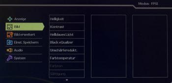 Benq Xl2720z Monitor Osd Bild