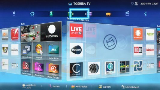 Toshiba 55m7463dg Fernseher Smart TV Portal