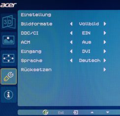 Acer Gn246hlbbid Monitor Osd Einstellungen