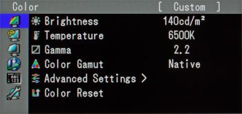 Eizo Cg277 Monitor Osd1