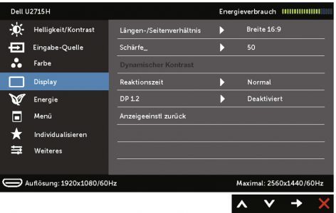 Dell U2715h Monitor OSD5 Display
