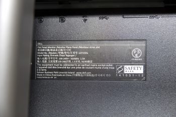 Dell U2715h Monitor Typenschild